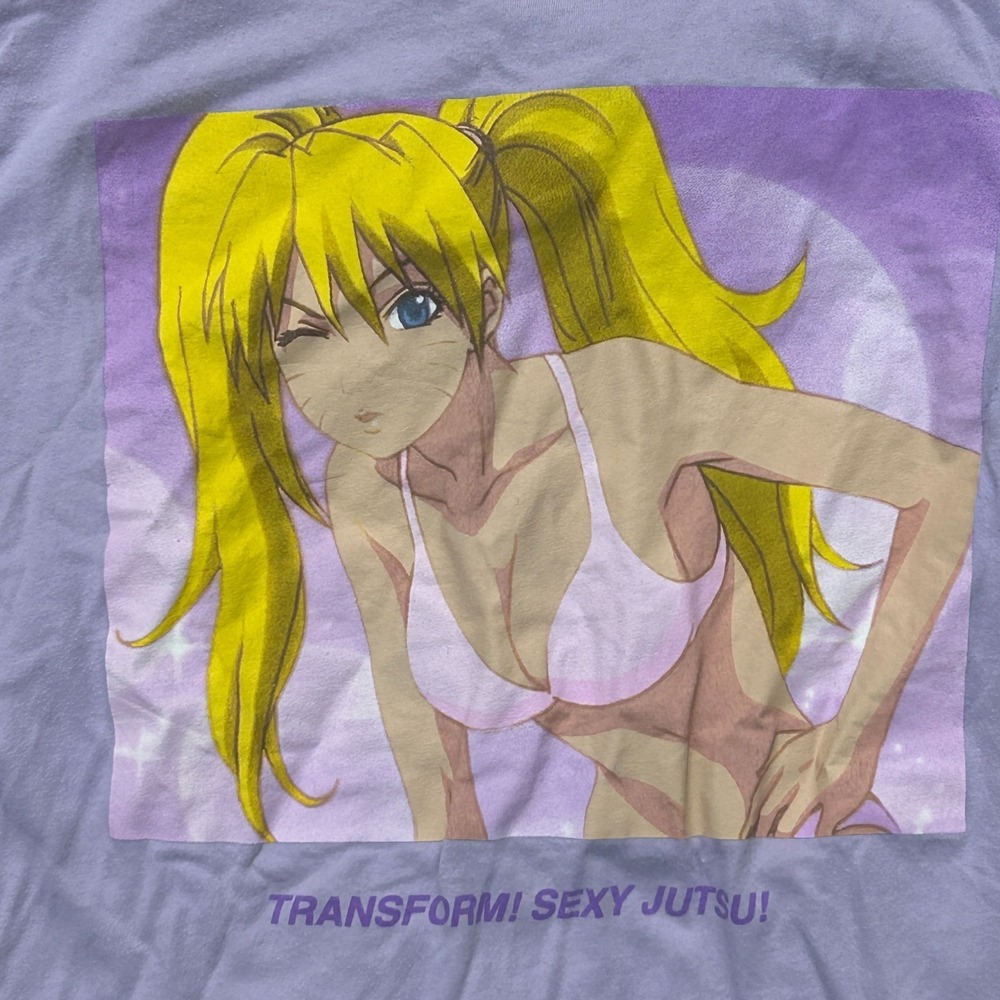 Naruto Shippuden T-Shirt Sexy Jujutsu Bikini Shonen-Manga Anime Small Y2K Purple